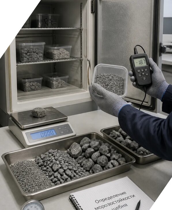 Определение морозостойкости щебня в Салехарде от 3746 р. | ЭкспертизаРоссия